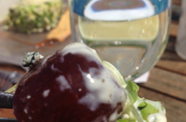 Blue Cheese Covered Grape in the Napa Salad