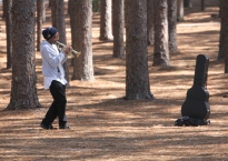 Trumpet Player in the Pines